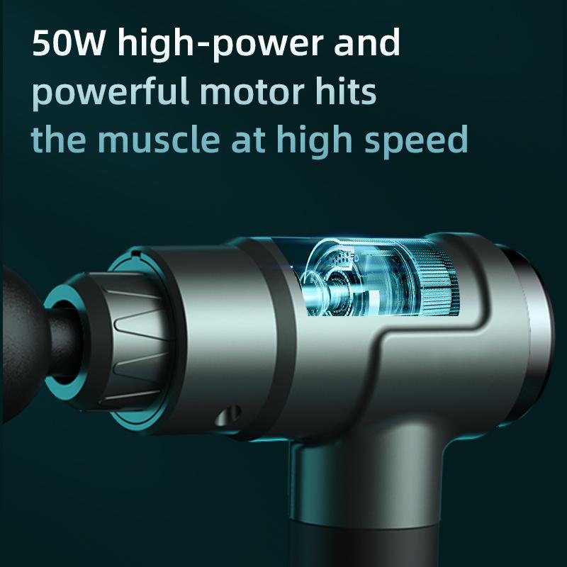 Muscle Massage Gun 50w High-power 1500mAh Electric High-Frequency Deep Massage Fascia Gun For Shoulder Back Leg Body Relaxation