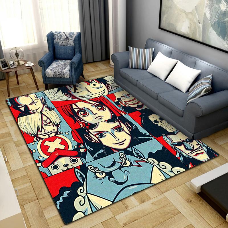 Nami Luffy Zoro Sanji Print Carpet Large Area Rug Non Slip Washable Floor Mat Bedroom Home Decor LXR159