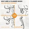 Handheld Bidet Toilet Sprayer Set Stainless Steel Bidet Faucet Wall Mounted Toilet Spray Gun Bathroom Shower Head Self Cleaning