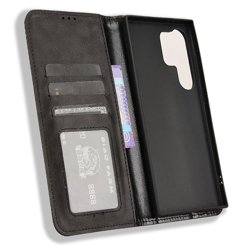 For Samsung Galaxy S24 Ultra PU Leather Case Flip Phone Wallet Cover