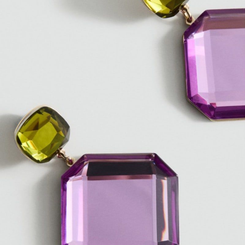 

Mango MANGO WOMAN Earrings SIENNA Medium Purple 17006011 single type