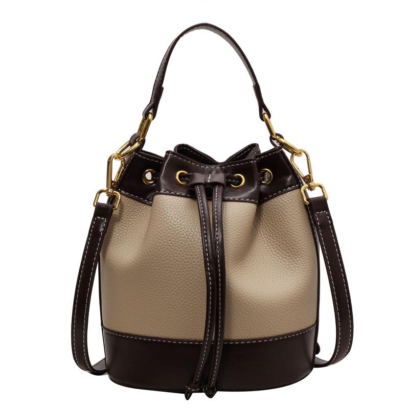 Fashion versatile bucket bag women's 2025 new retro handbag commuter casual bundle messenger bag bag