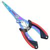 Spot Edelstahl Farbe Titan Zweifarbige Hawkbill Fischkontrollzange, Hakenpicking, Angelzange, Multifunktionale Luya-Zange