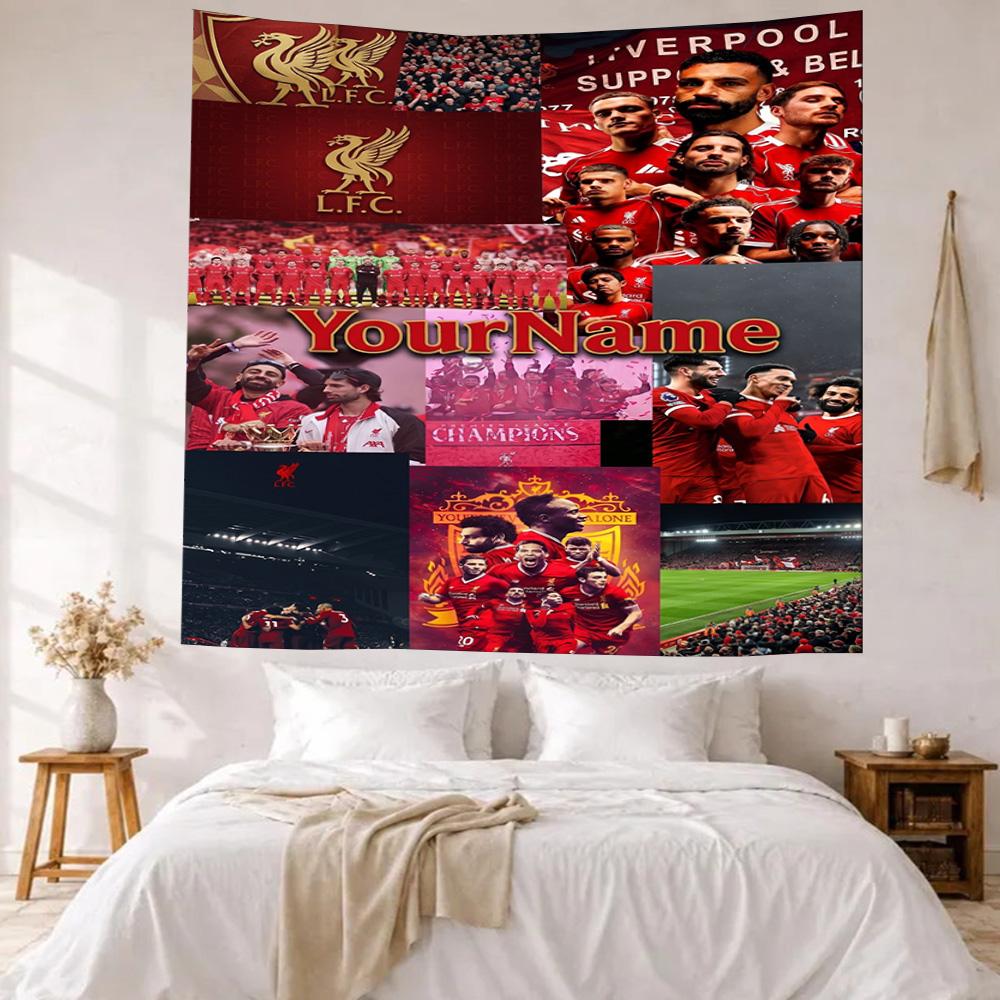 Liverpool Custom Your Name Wall Decor Tapestry Art For Pet Memorial Birthdaywedding Party Backdrop Family Gift