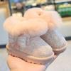 Zimní sametové sněhule pro batolata: Teplé, Protiskluzové, Měkká podrážka, Ležérní boty (Věk 1-3)