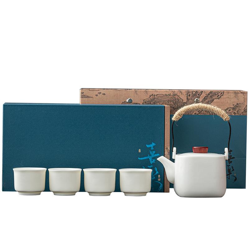 Ceramic tea set, high-end gift box set, accompanying gifts for leaders and elders