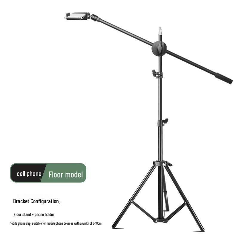 Adjustable Desktop Tripod with Fill Light for Top-Down Live Streaming, Photography, and Video Recording
