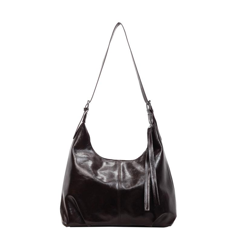 

Large-capacity, Niche-design Single-shoulder Crossbody Bag with Pleated Dumpling-shaped Design