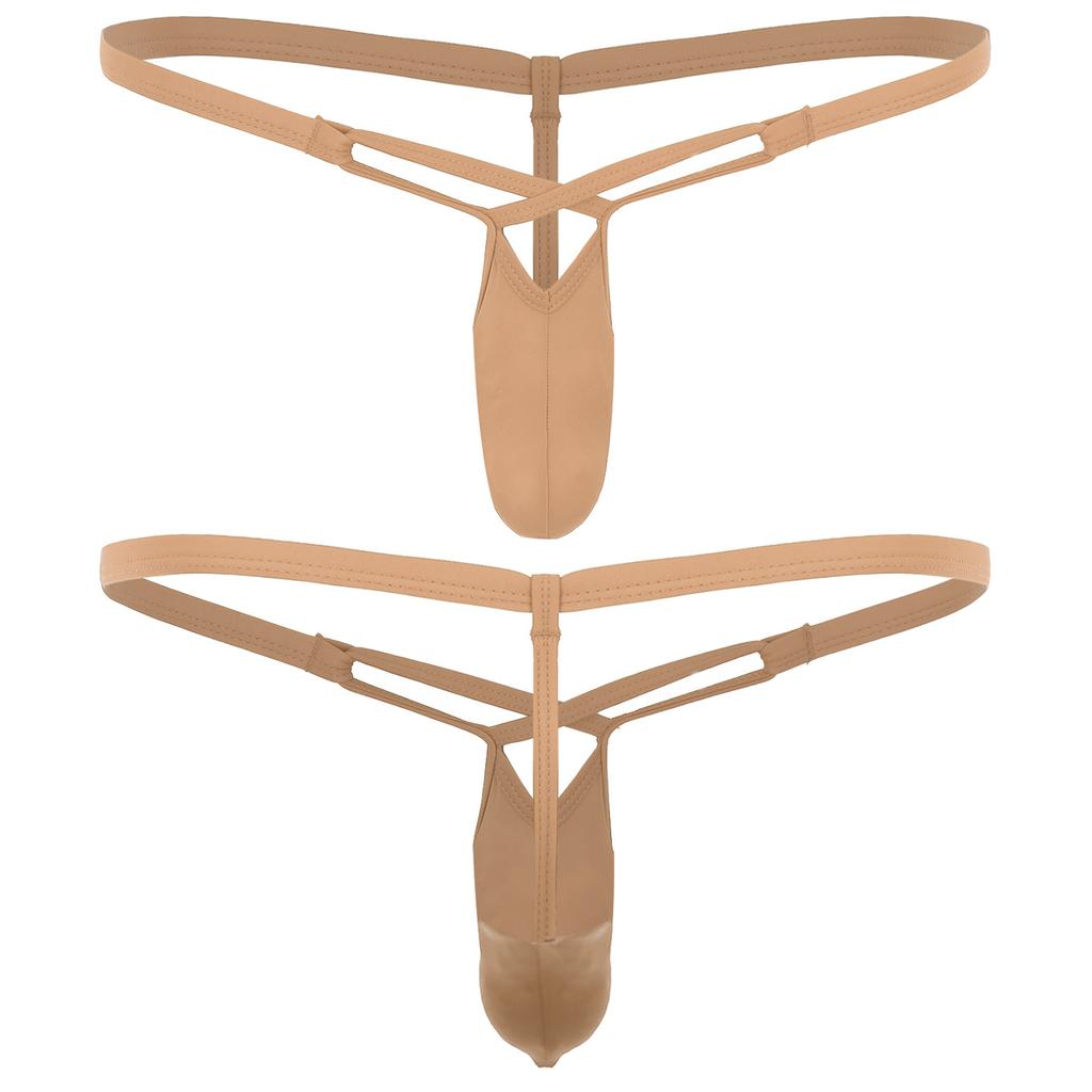 Men Micro Thongs Panties Stretchy Underwear Male Lingerie Shorts Low Waist Underpants Thong Straps G-string