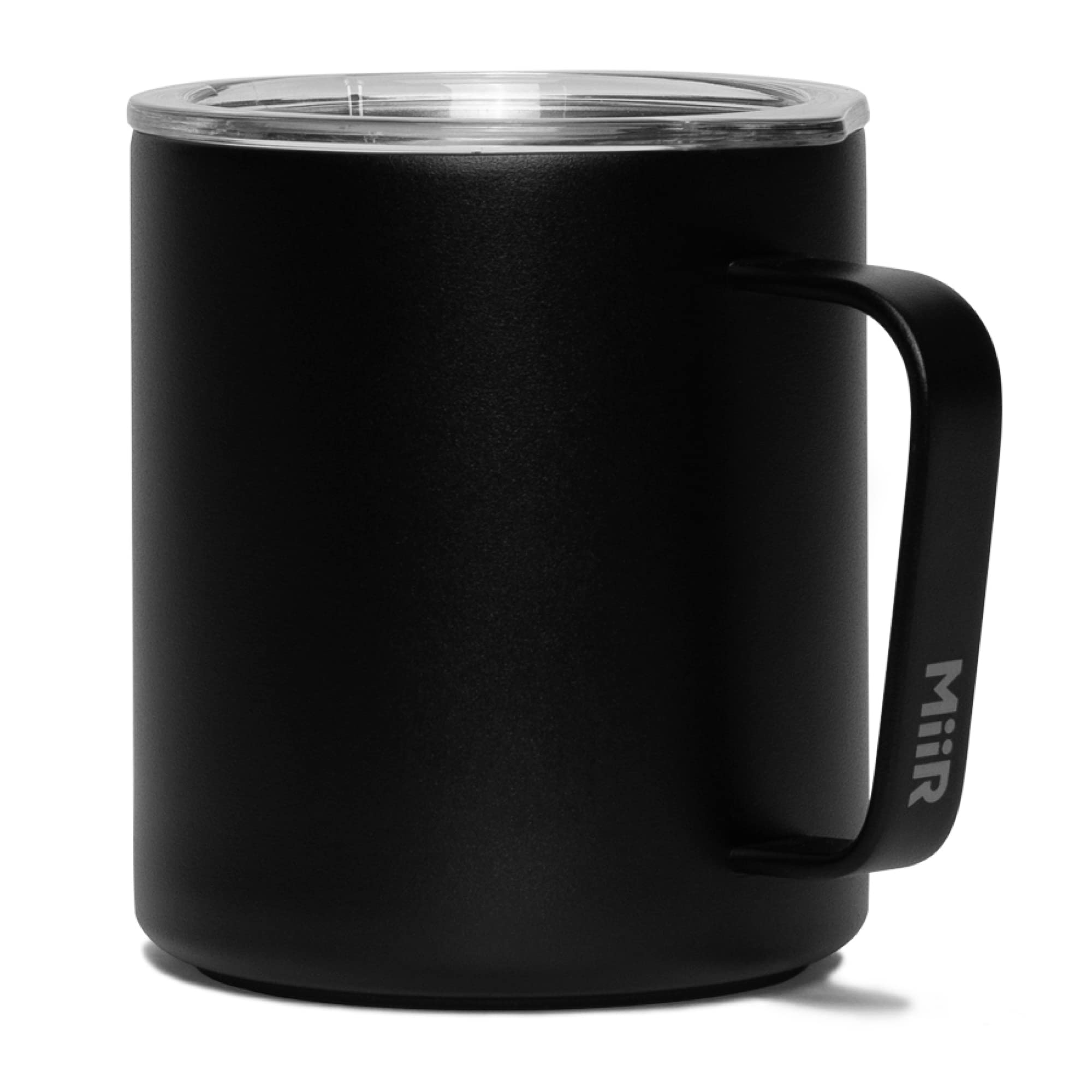 

Кружка для кемпинга MiiR 12 унций с двойными стенками, вакуумной изоляцией, из нержавеющей стали, с крышкой-слайдером - брызгозащищенная чёрный