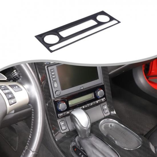 Glossy Piano Black Center Air Conditioner Trim Sticker For Corvette C6 2005-2013