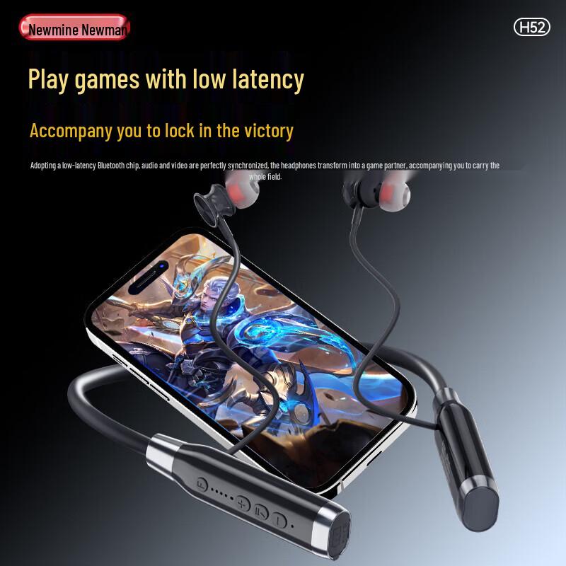 Newmine H52 Neckband Sport Bluetooth Earphones