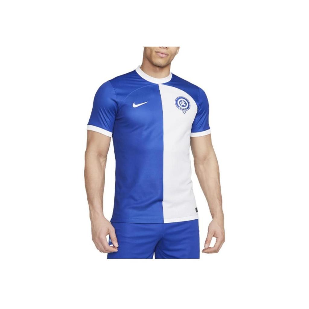 Nike Atletico Madrid 23-24 Away Kit Short Sleeve Round Neck Football Shirt Men Tops Blue DX2679-418