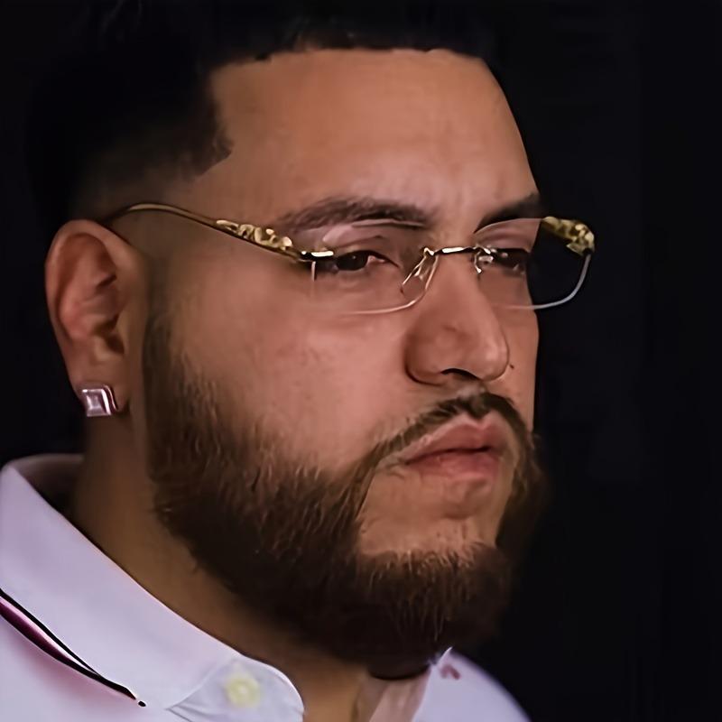 Stylish Square Frameless Metal Glasses Fashionable Summer Decorative Eyewear for Men and Women