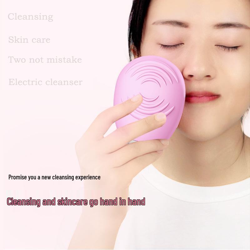 Ultrasonic Silicone Facial Cleansing Brush & Eye Cream Applicator - Deep Pore Cleaning Device