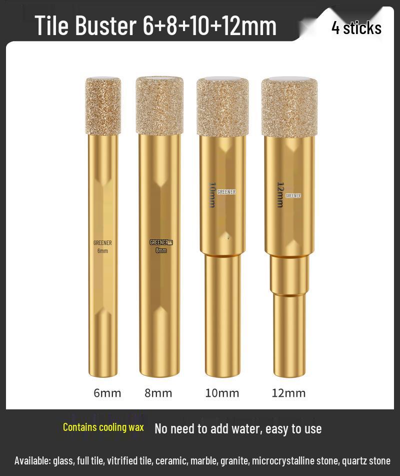 Green Forest 6mm Magnetic Hole Saw for Glass, Marble, & Vitrified Tile.