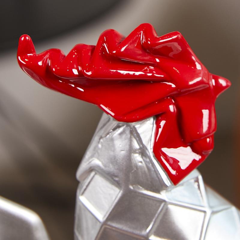 Creative Origami Resin Rooster Craft Ornaments Abstract Animal Sculpture Decorative Art Rooster Statue Gift Home Decoration New