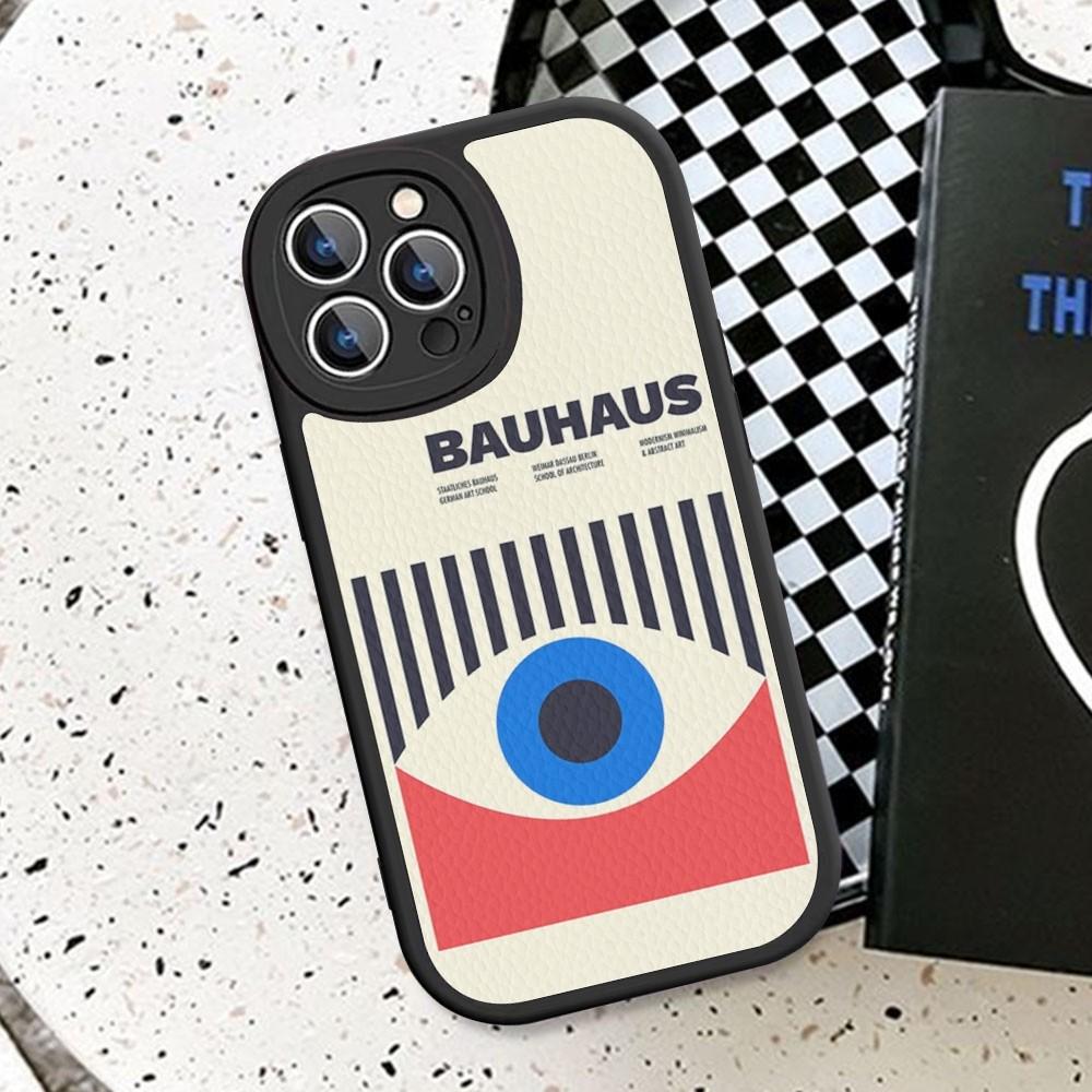 Geometric Bauhaus Art Phone Case Hard Leather For IPhone 16 15 14 13 12 Mini 11 14 Pro Max Xs X Xr 7 8 Plus Fundas