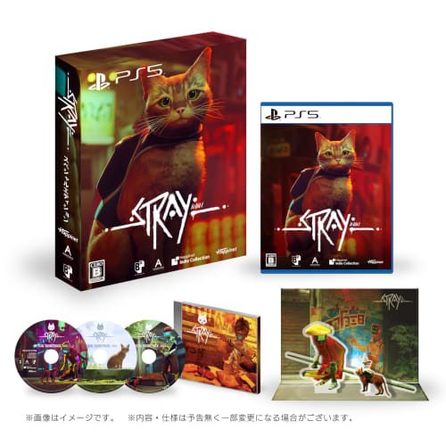 Stray Special Edition -PS5 [Bonus] Official soundtrack CD (3-disc set), acrylic diorama stand