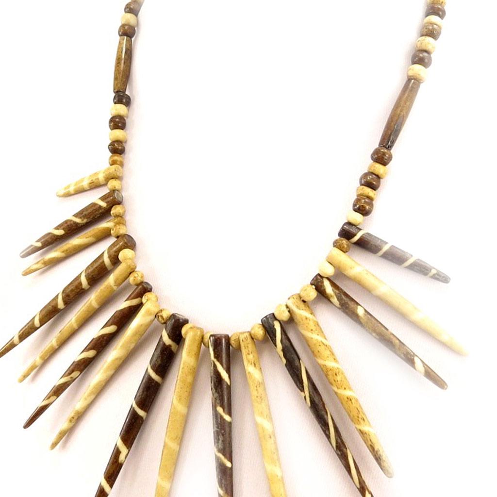 Les Trésors De Lily [C5026] - Collier Créateur 'Kilimanjaro' Marron Bicolore