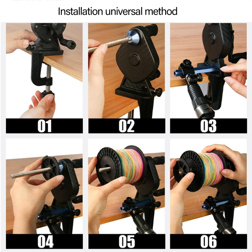 Universals Fishing Line Winder Portable Fishing Line Reel Bidirectioanl Winding Spooler Fishing Tool Accessories
