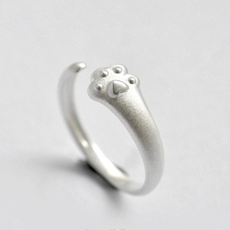 Cute Cat and Mouse Shape Open Ring for Women Antique Silver Color Modern Fashion Girls Finger Accessories Hip Hop Party Jewelry