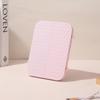 LED-Lit, Double-Sided, Triple-Fold Makeup Mirror with Rotating Desktop Stand and Three-Color Dimming for Girls