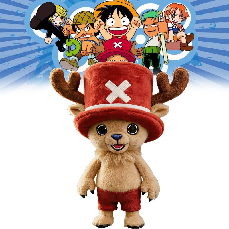 One Piece Chopper Plush Toy With Short Pile Fabric For Collectors And Kids
