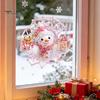Living Room Christmas Accents 2Pcs Stained Glass Style Window Clings, Double?Sided Printed Xmas Static Indoor Outdoor Festive Signs Decals, Snowman