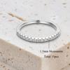 FEOBUR 1.5mm Full Moissanite Diamond Ring   Copperfor Women Stackable Engagement Rings Half Eternity Band Wedding