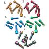 Set of 18Pcs, Cycling Bike Screws M5 x 18 Carbon Steel Bicycle Disc Brake Caliper Bolts (6 6 Gold +