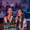 48V Podcast Sound Board   DJ Mixer External Music Sound Card Gaming   Mixer for Live Streaming Studio