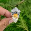 Oval Bumble Bee Jasper Stone Bezel Birthday New Ring Jewelry 925 Sterling Silver