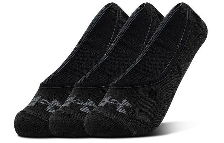 Under Armour Essential Lolo Liner Ankle Socks Unisex 3 Pack Black 1361148-001 M
