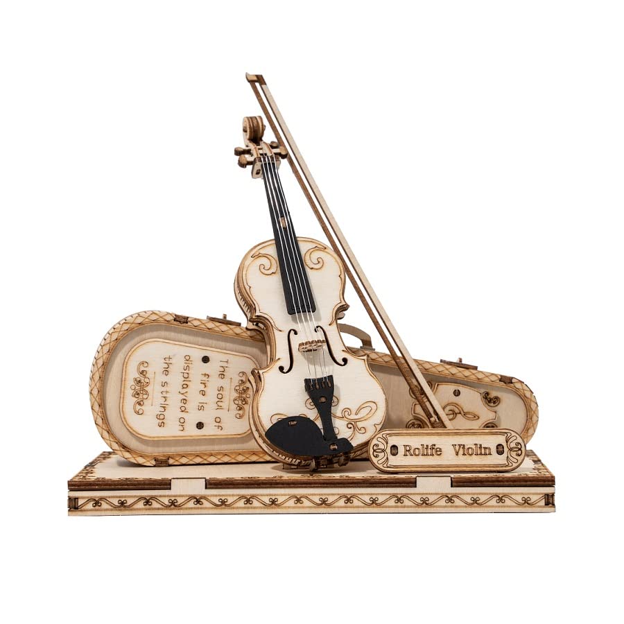 Tsukurundesu® 3D Wooden Puzzle Ornament Series (Violin) with Japanese Instructions