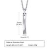 Marken Bar Halskette für Einfachen Wolfram Verdrehten Stab Spiegel 316L Chirurgischer Edelstahl 60cm Geschenk [Rockyu] Herren, Anhänger, Y-Form, Silber, Gold, Schwarz,