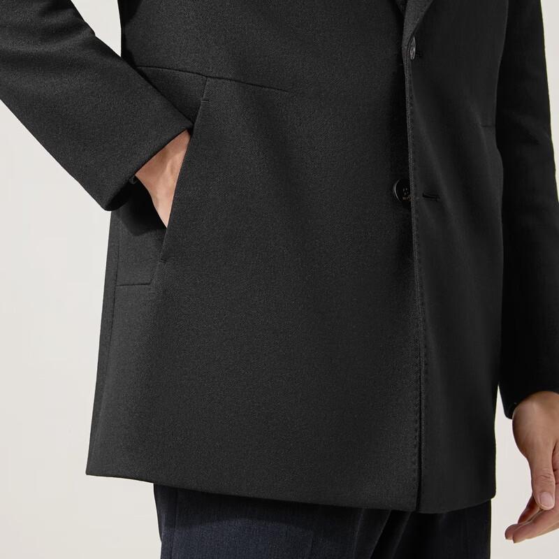 Septwolves Men's 23.5% Wool Casual Overcoat