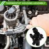 Termostathus för BMW E60 E61 E81 E87 E88 E90 E91 E92, Motorkylningstermostat för BMW 116i 118i 120i 316i 318i 320i 2006-2013 Ersätt