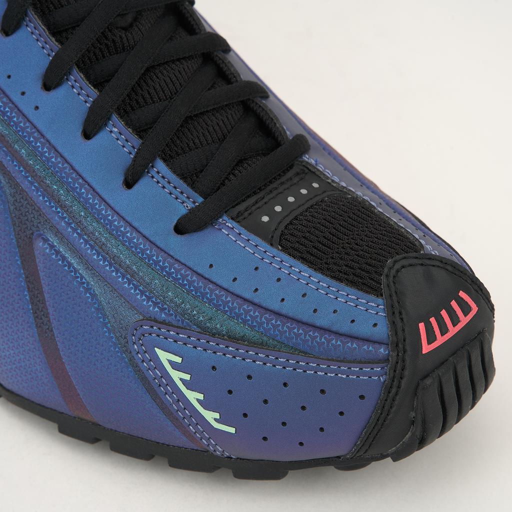 Nike Shox R4 İridyumlu Erkek Spor Ayakkabı Mavi Siyah Sıcak Şeftali HQ3446-001