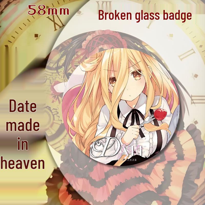 Date A Live Tokisaki Kurumi Tinplate Badge: Anime Brooch & Backpack Charm
