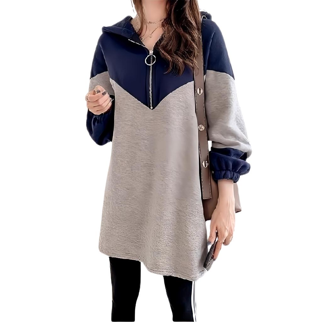 Hoodie Plus Sizes [coco Plaza] Women's Loose-Fit Sweatshirt, Winter/Spring, (JP, Alphabet, S, Blue)