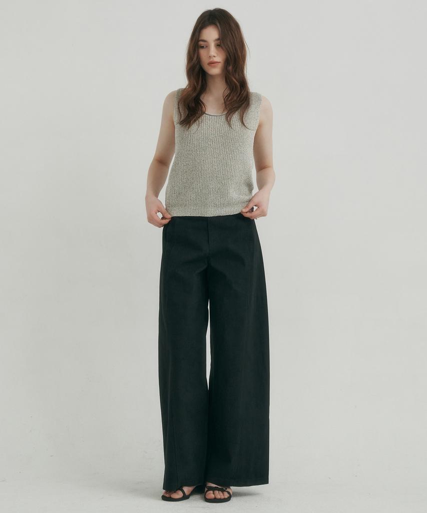 LOSSYROW Urban Wide Chino Pants Black