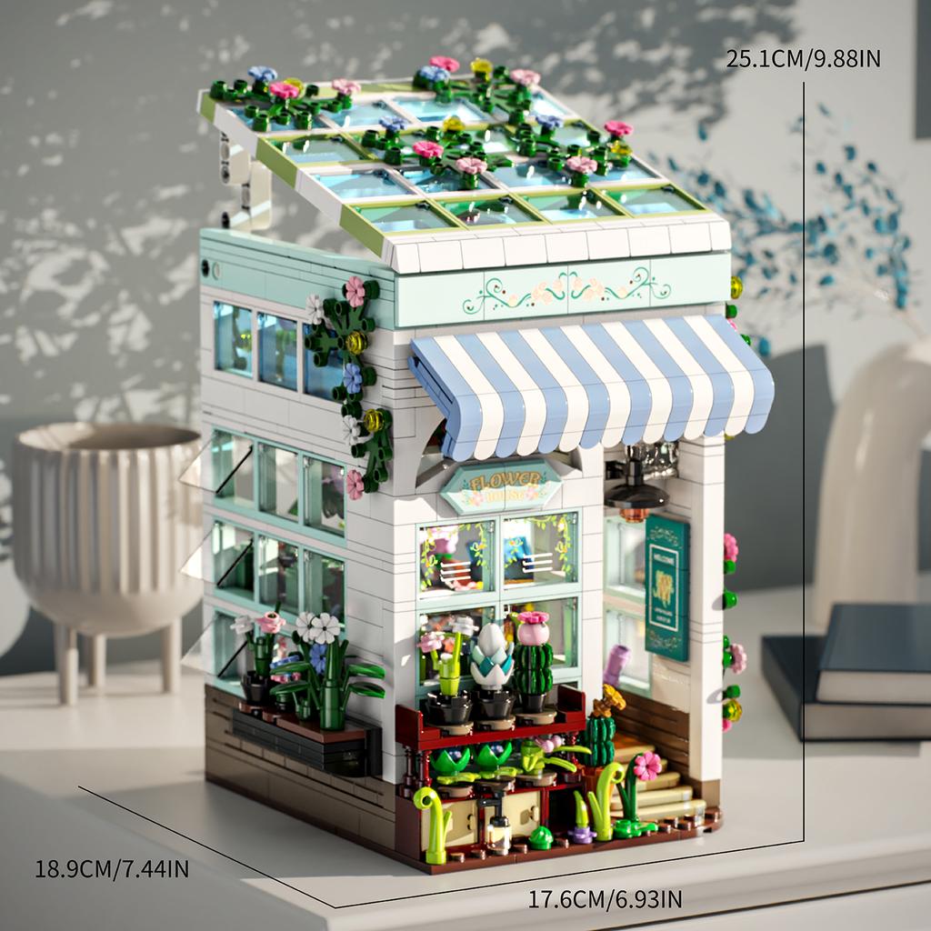 Ovly Garden Cottage Greenhouse Building Block Sunlight Flower House MOC Toy Educational Decorative Ornaments Block Kit Children's Birthdays Gift