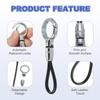 uxcell Auto Schlüsselanhänger Abnehmbarer Ring Schlüsselanhänger Universeller Anti-Verlust Metall Schnalle Schlüsselanhänger mit 1.5