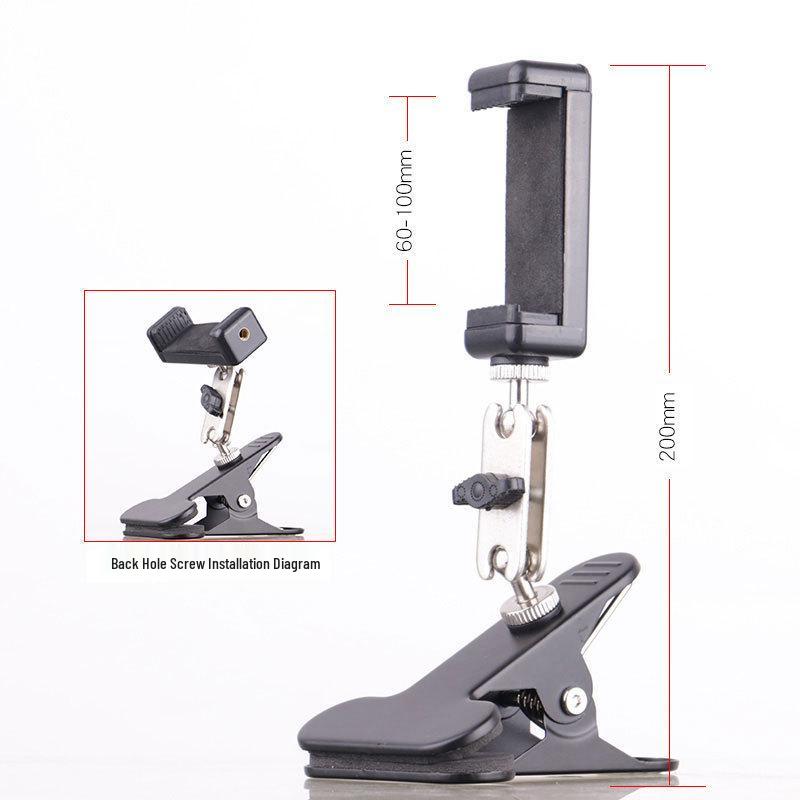 Universal Metal Steel Clamp Stand for Phone/Tablet - Desktop & Bedside Use