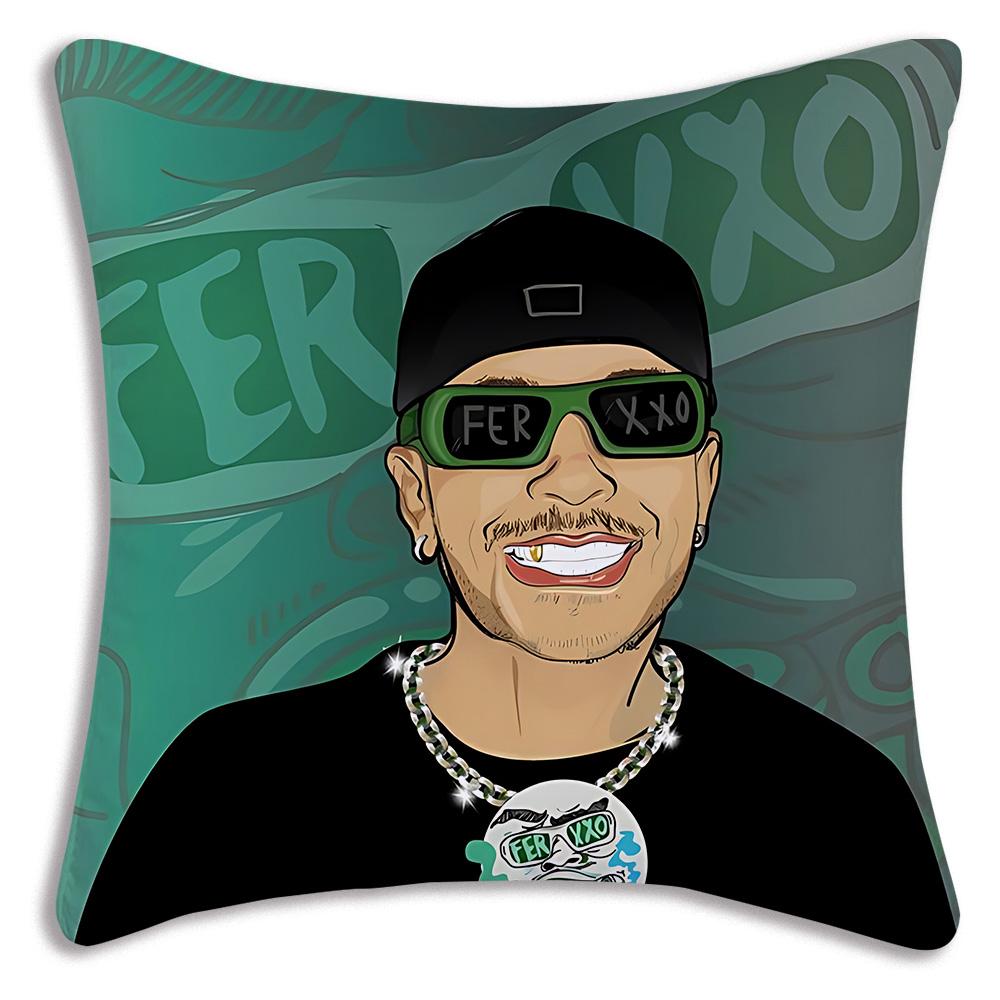 luxury Rapper Feids Pillow Covers Cartoon Sofa Decorative Home Double-sided Printing Short Plush Cute Cushion Cover