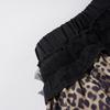 Leopard Print Lace Patchwork Y2K Skirt - European & American Sexy Slim Fit