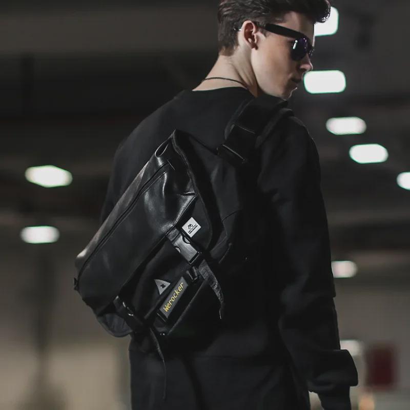 Unisex All-Black Messenger Bag: Versatile, Trendy, Original Brand Shoulder Bag for Men and Women.