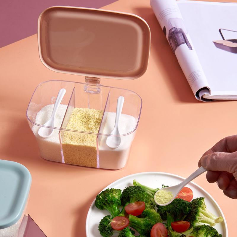 Multi-Grid Moisture-Proof Seasoning Box for Kitchen and Restaurant