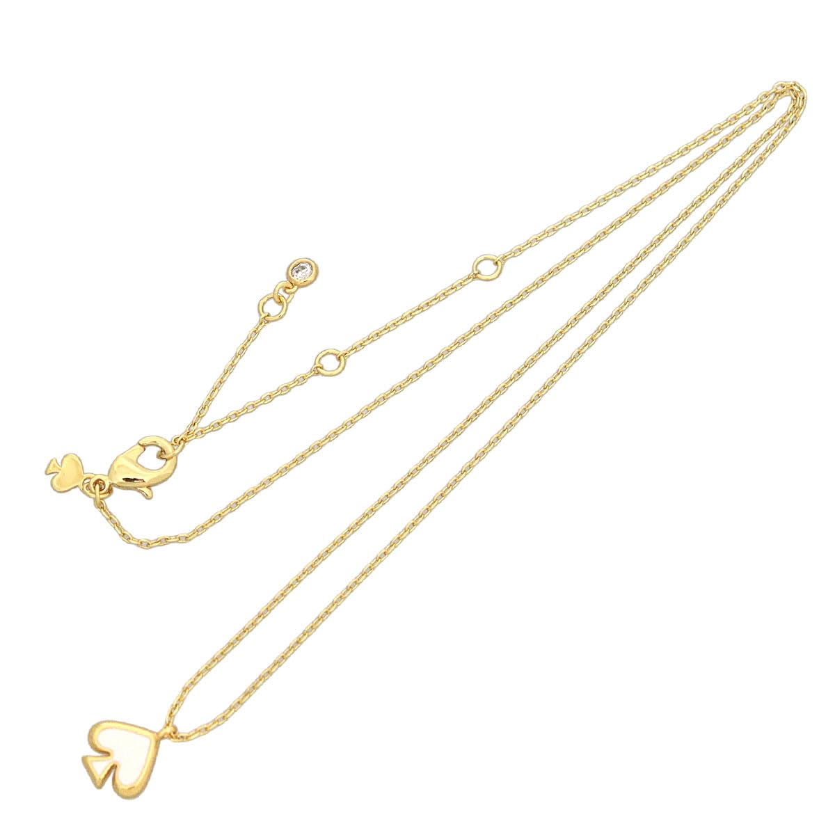 [Kate Spade] kate spade Accessory (Necklace) O0RU3073 White Everyday Spade Eternal Mini Pendant for Women [Outlet Item] [Brand] [Item]